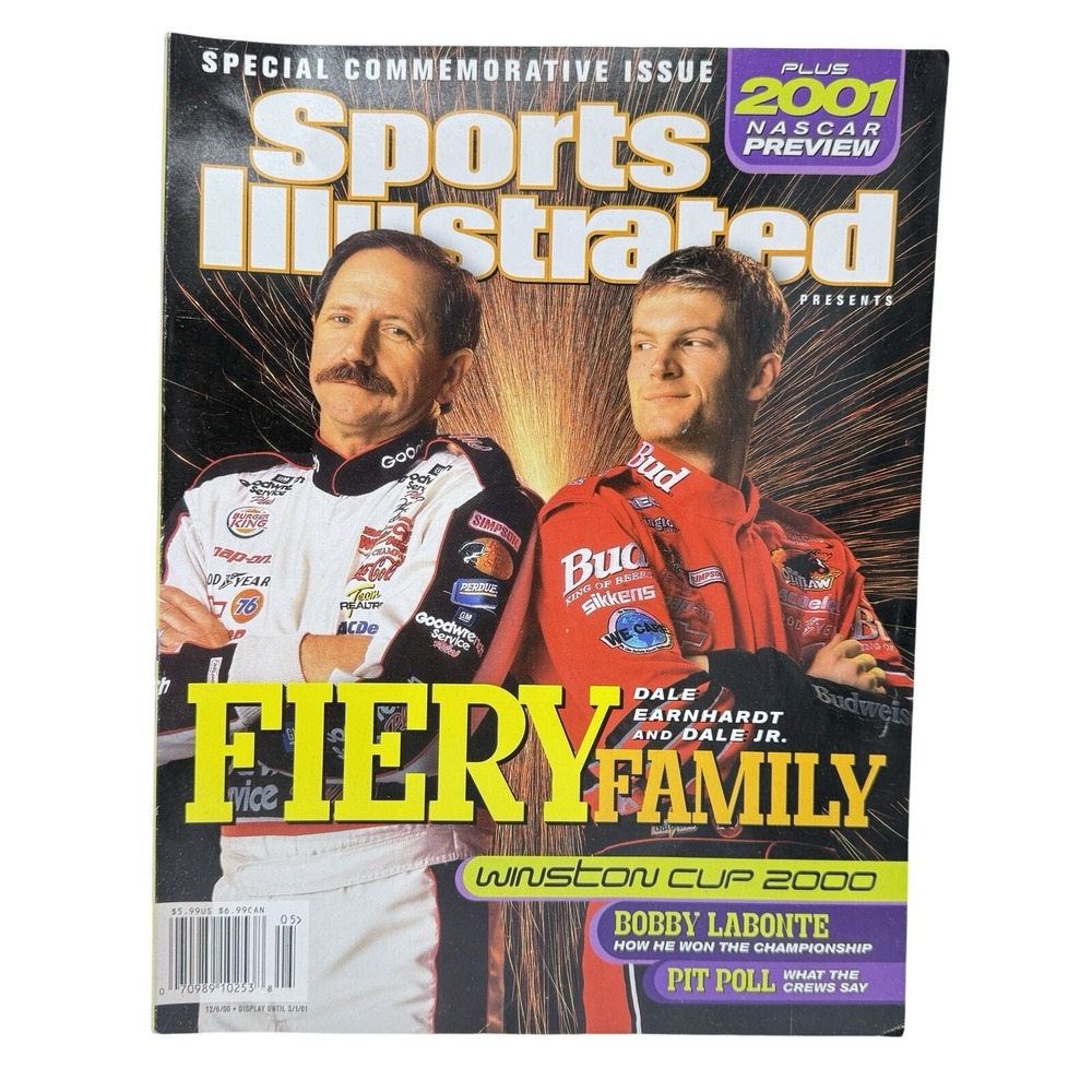 2001 Dale Earnhardt And Jr. Nascar Commemorative Sports Illustrated Issue‎